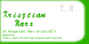 krisztian marx business card